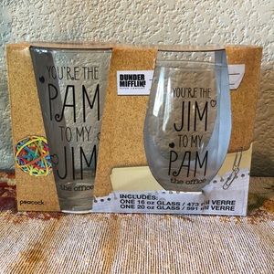 The Office “Pam & Jim” Glassware Set